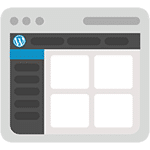 WordPress website management interface icon.