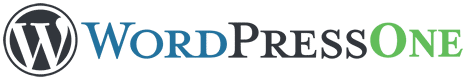 WordPress One logo in green and blue colors.