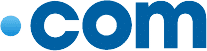 Blue "CO" and "COM" text with gradient and bubbles.