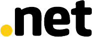 Logo of dot net with yellow dot
