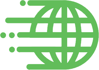 Stylised green globe with digital data effect.