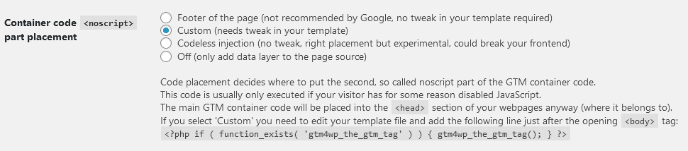 Adding your Google Tag Manager ID in your WordPress theme