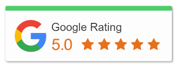 Google 5.0 star rating badge