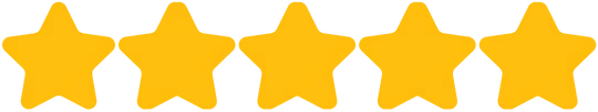 Five yellow stars in a horizontal row